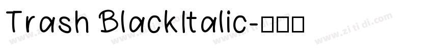 Trash BlackItalic字体转换